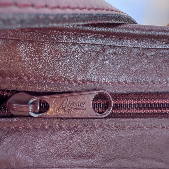 Etienne Aigner Woven Straw & Brown Leather Shoulder Bag Vintage-Inspired - Picture 6 of 12